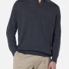 Anthrazitfarbenes Poloshirt Covent aus Merinowolle für Herren