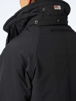 Anthrazitgraue Parkajacke mit Kapuze für Herren Voyager
