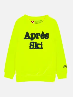 Après-Ski-Sweatshirt für Jungen in Neongelb
