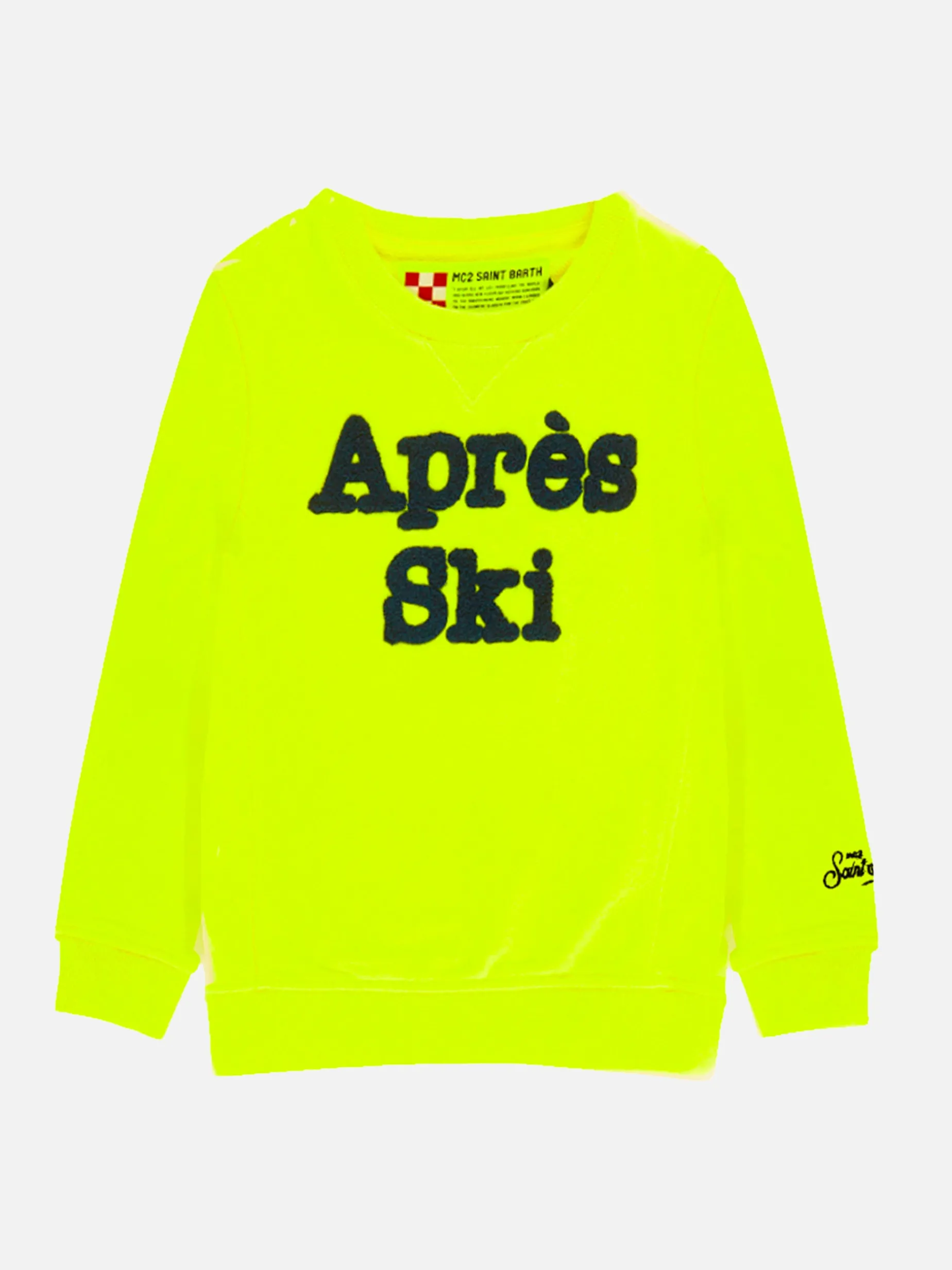 Après-Ski-Sweatshirt für Jungen in Neongelb