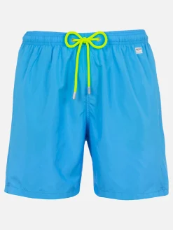 Aquablaue Badeshorts für Herren aus leichtem Stoff Lighting Pantone | PANTONE-SONDERAUSGABE