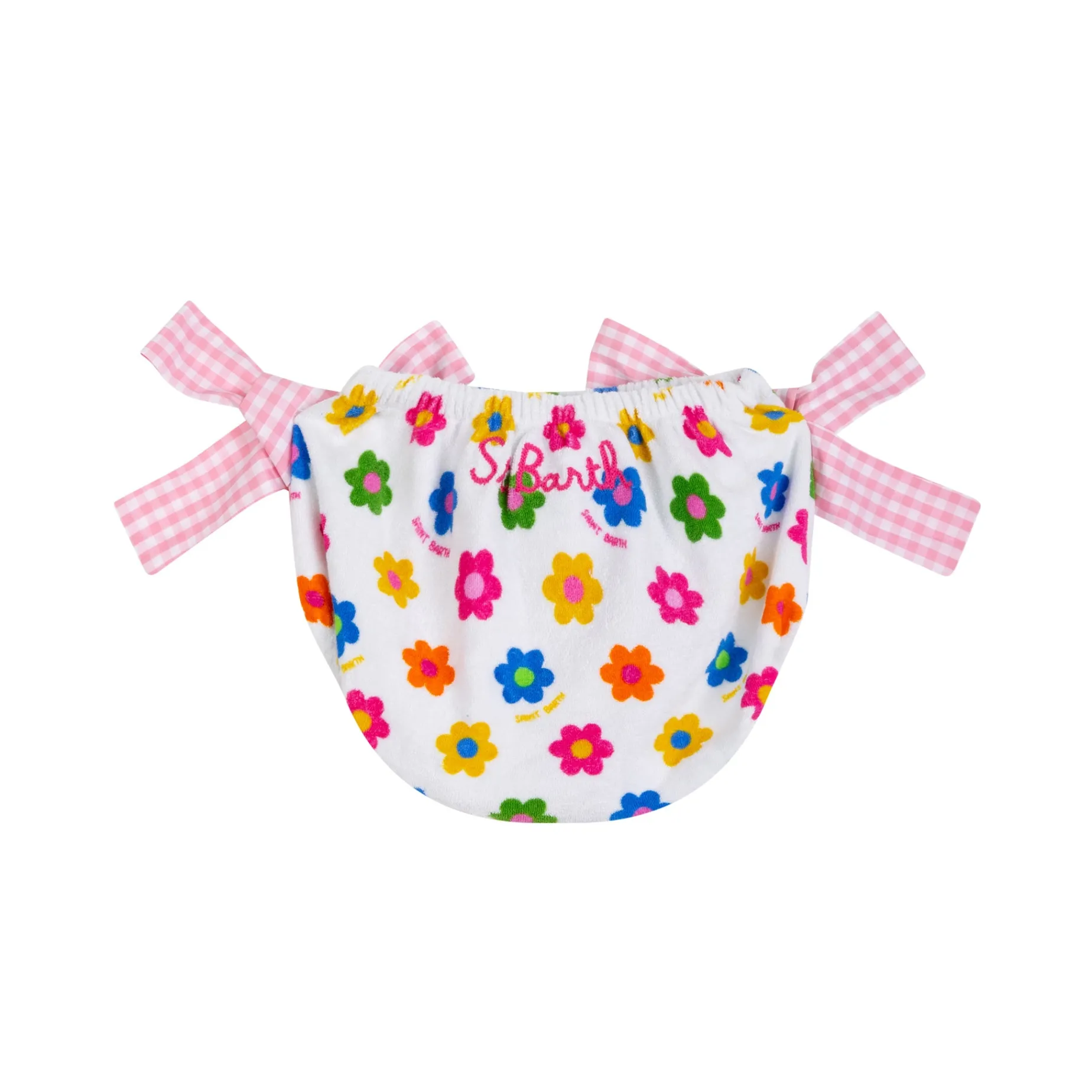 Baby-Badehose aus Frottee für Mädchen mit Gänseblümchen-Print