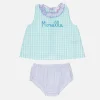Baby-Gingham-Baumwollkleid Abbie mit Oberteil und Pumphose