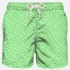 Badeshorts aus leichtem Stoff mit Palmenmuster