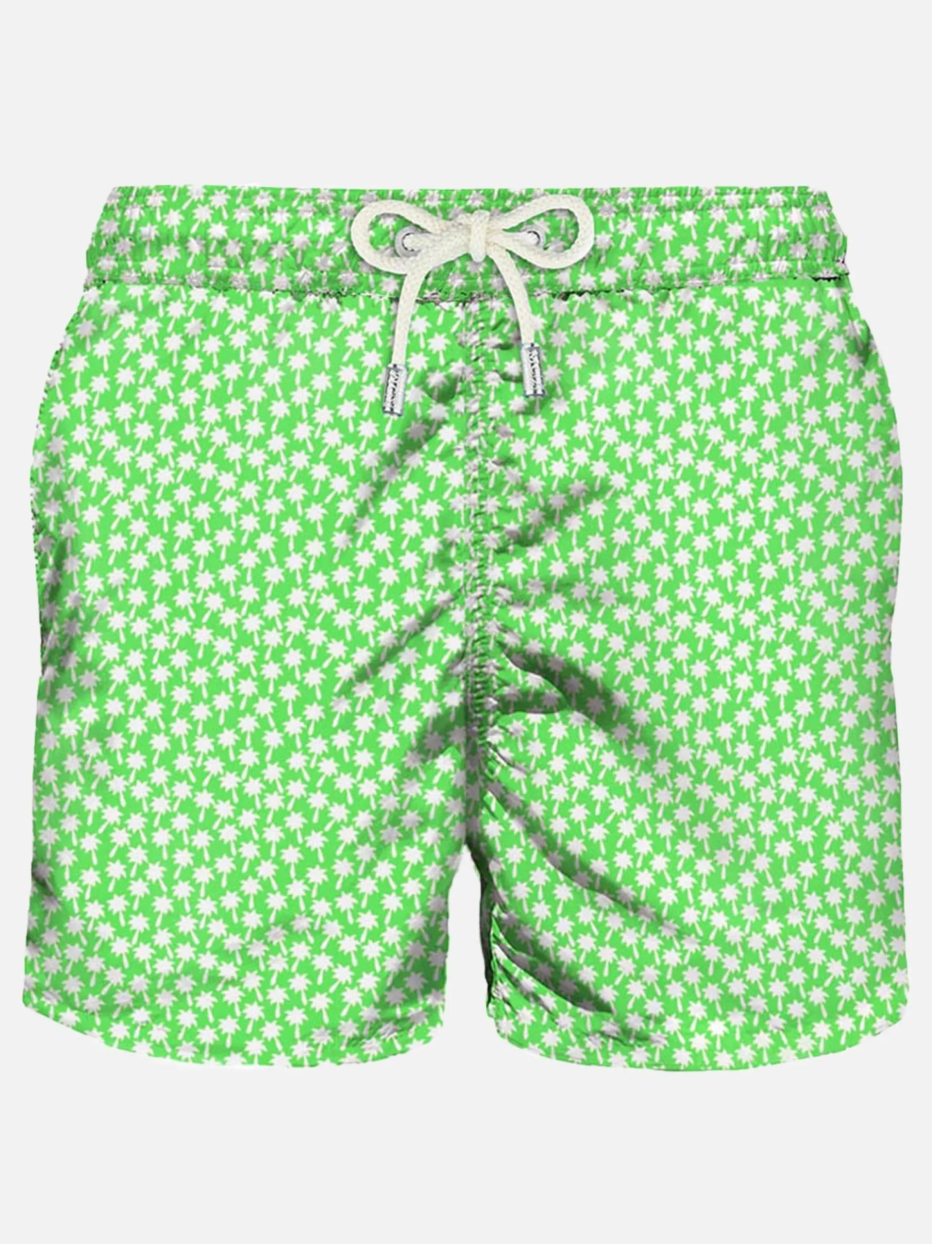 Badeshorts aus leichtem Stoff mit Palmenmuster
