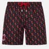 Badeshorts aus leichtem Stoff für Herren mit Milan-Logo-Aufdruck und Patch | AC MILAN SPECIAL EDITION