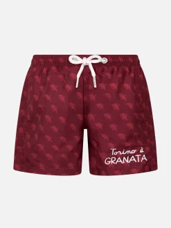 Badeshorts aus leichtem Stoff für Jungen mit TORINO-Aufdruck | AC TORINO SPECIAL EDITION