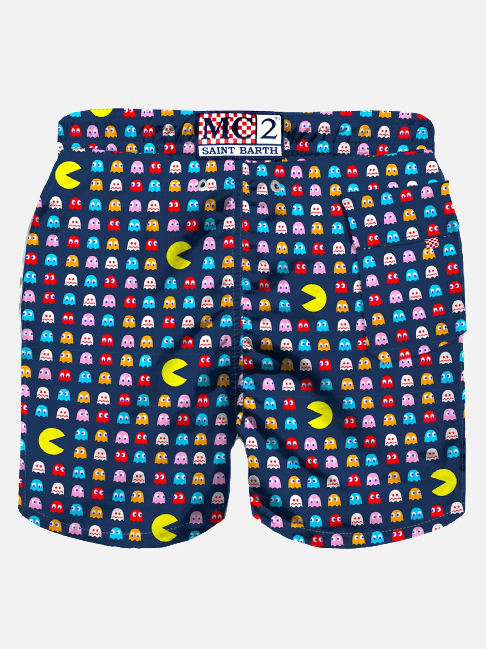 Badeshorts aus leichtem Stoff mit Pac-Man©-Print | Pac-Man© Sonderausgabe
