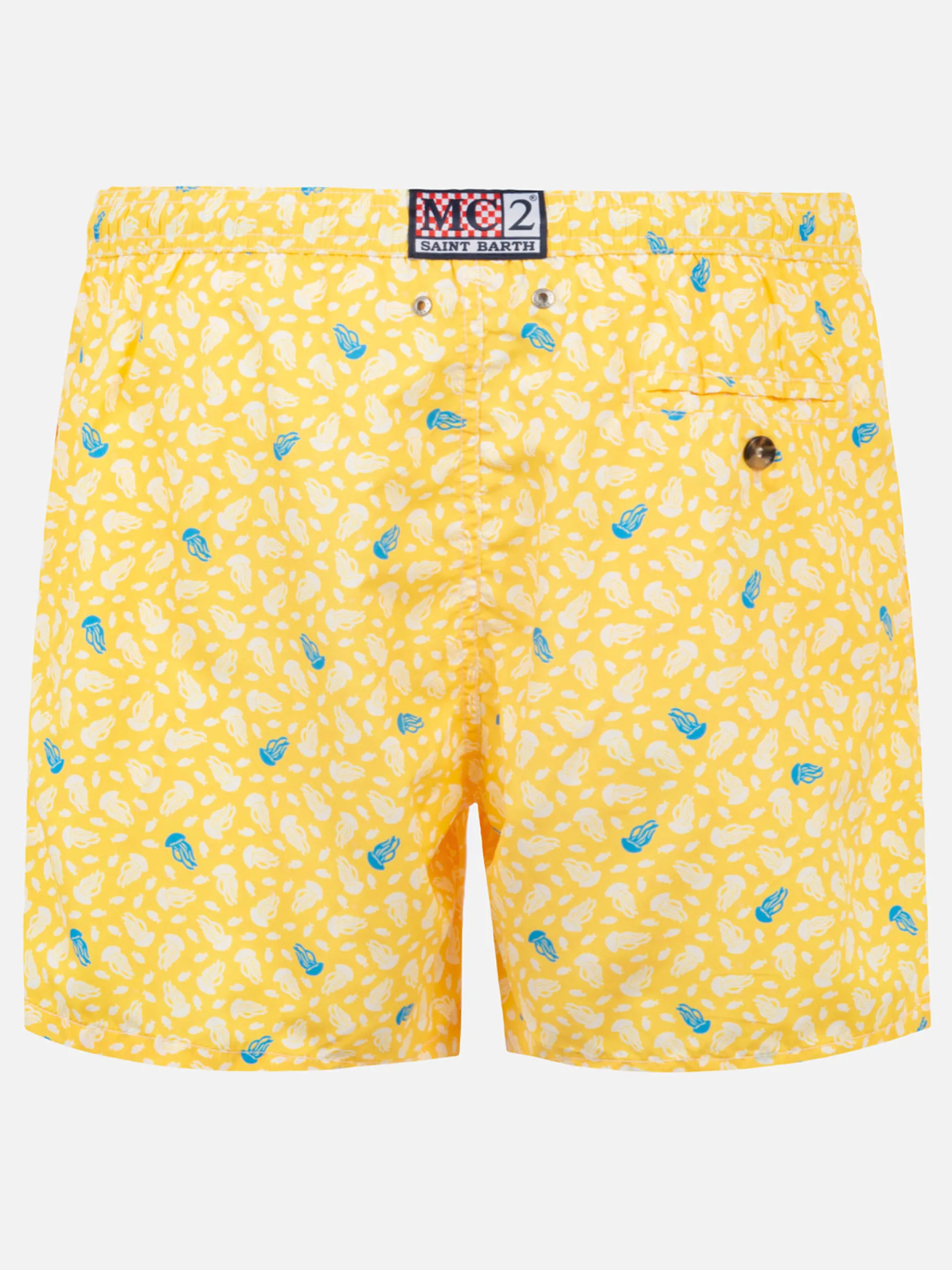 Badeshorts aus leichtem Stoff mit Quallenmuster