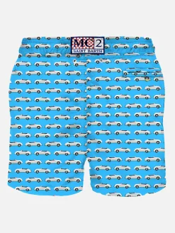 Badeshorts aus leichtem Stoff mit Mikroprint „Cars“.