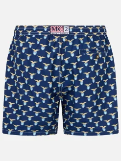 Badeshorts aus leichtem Stoff für Herren mit aufgedrucktem Lazio-Logo | SS LAZIO SPECIAL EDITION
