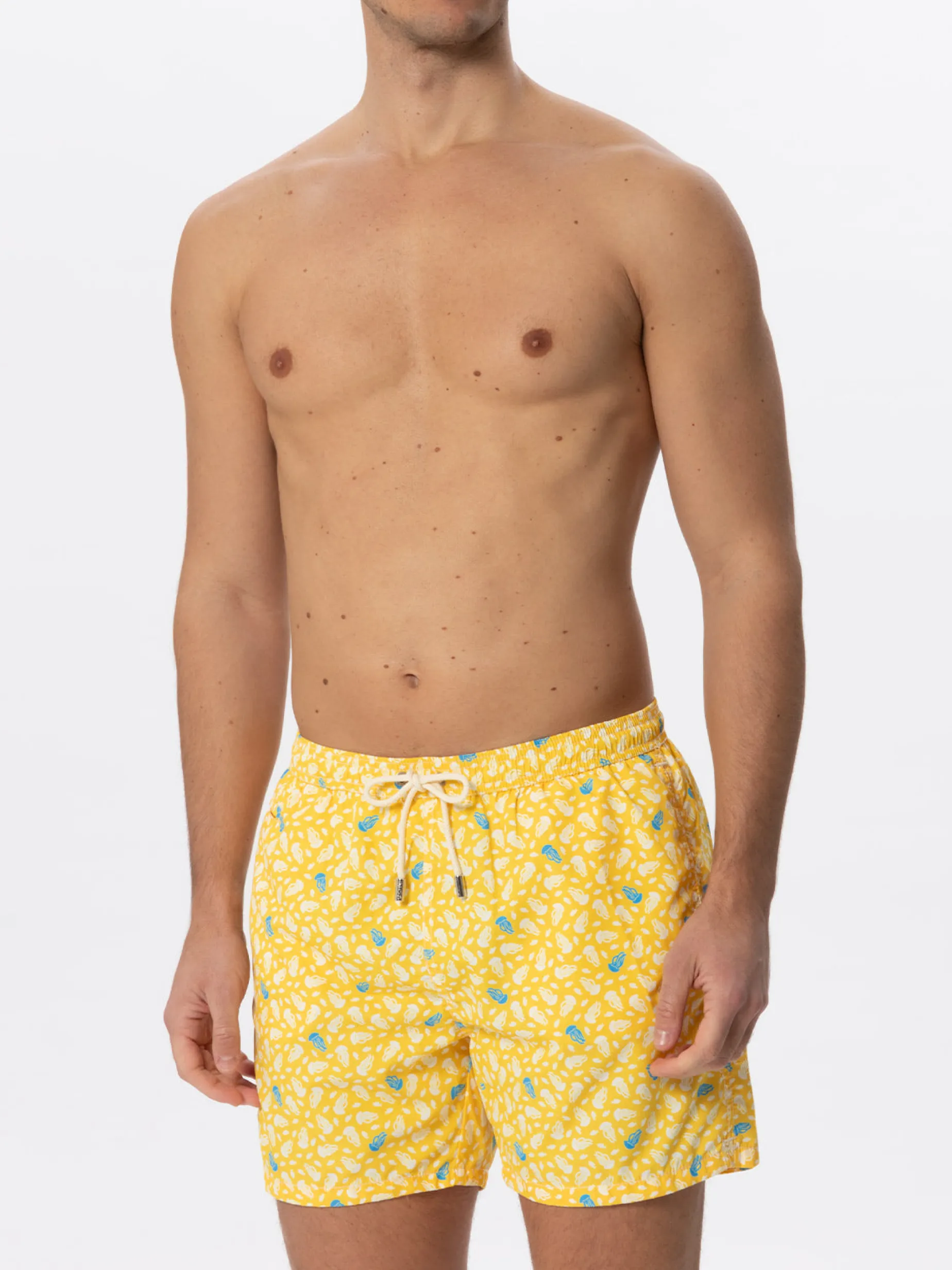Badeshorts aus leichtem Stoff mit Quallenmuster