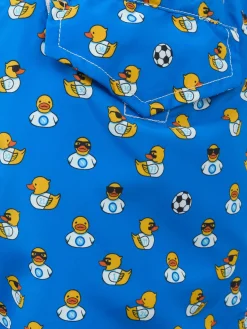 Badeshorts aus leichtem Stoff für Jungen mit Ducky- und Napoli-Logo-Aufdruck | SSC NAPOLI SPECIAL EDITION