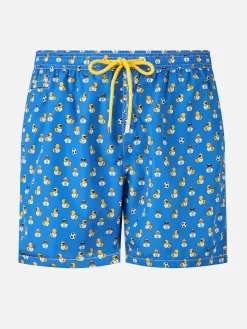 Badeshorts aus leichtem Stoff für Herren mit Ducky- und Napoli-Logo-Aufdruck | SSC NAPOLI SPECIAL EDITION