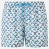 Badeshorts für Herren aus leichtem Stoff mit Crab Party- und Napoli-Logo-Aufdruck | SSC NAPOLI SPECIAL EDITION