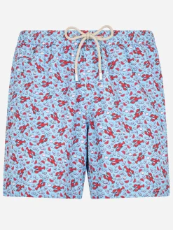 Badeshorts für Herren aus leichtem Stoff Lighting Micro Fantasy mit Hummer-Print