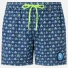 Badeshorts für Herren aus leichtem Stoff mit Tintenfisch- und Napoli-Logo-Aufdruck | SSC NAPOLI SPECIAL EDITION