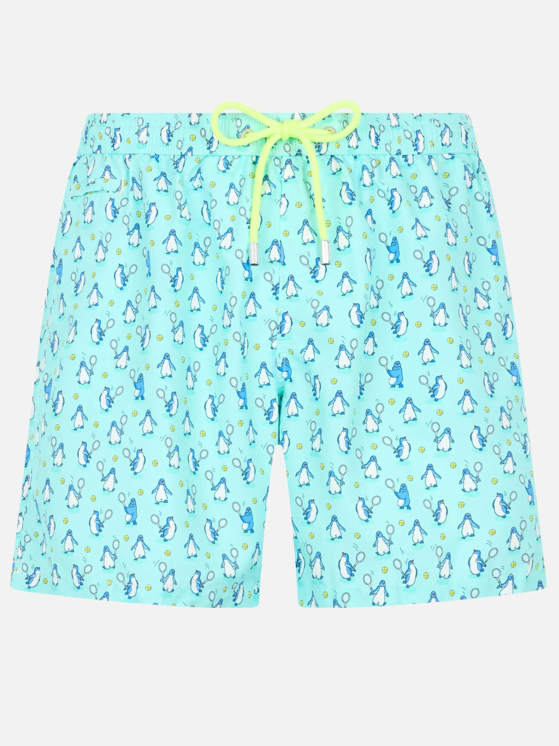 Badeshorts für Herren aus leichtem Stoff Lighting Micro Fantasy mit Pinguin-Print