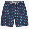 Badeshorts für Herren aus leichtem Stoff Lighting Micro Fantasy mit Santa Driver-Print