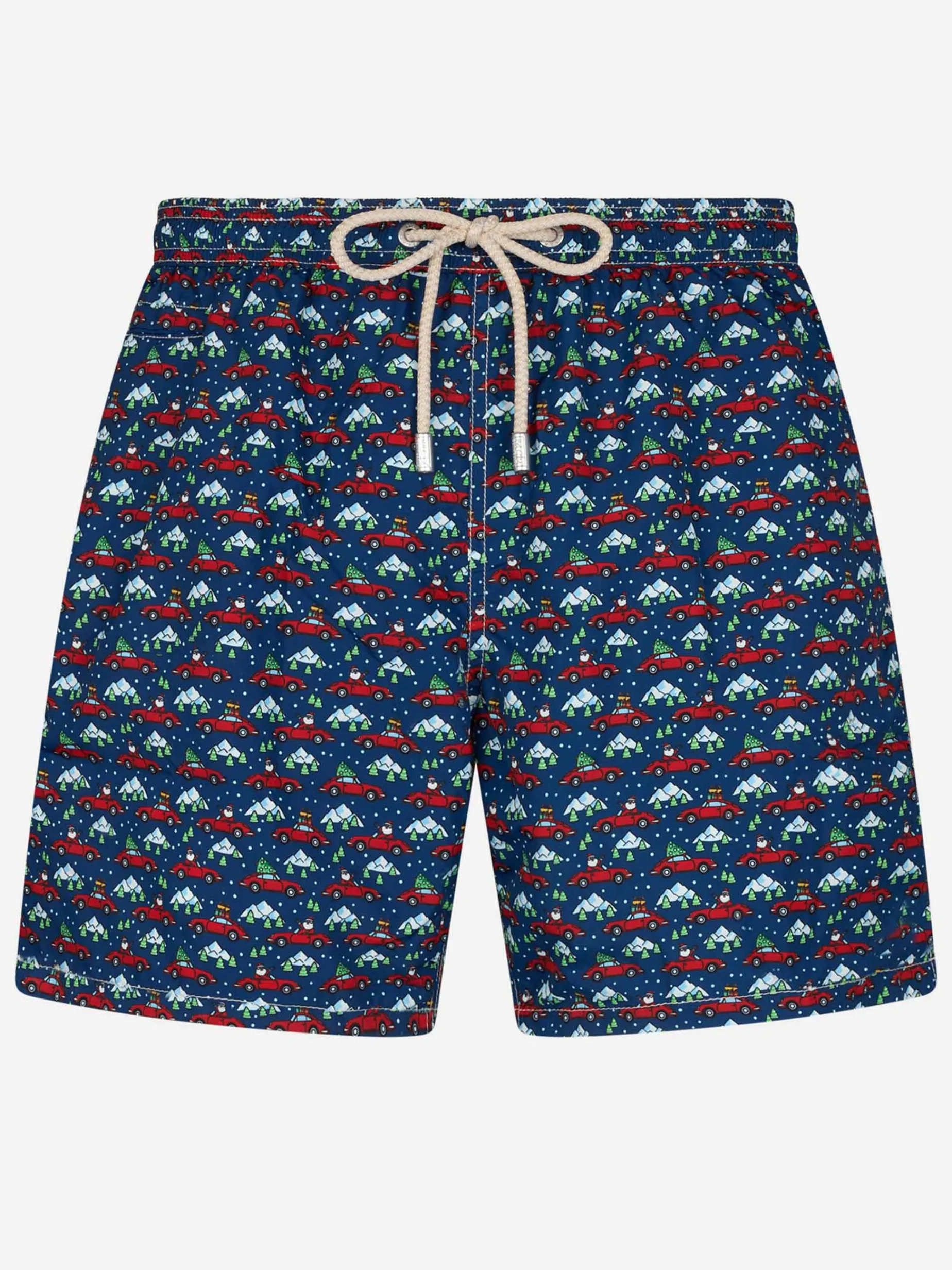 Badeshorts für Herren aus leichtem Stoff Lighting Micro Fantasy mit Santa Driver-Print