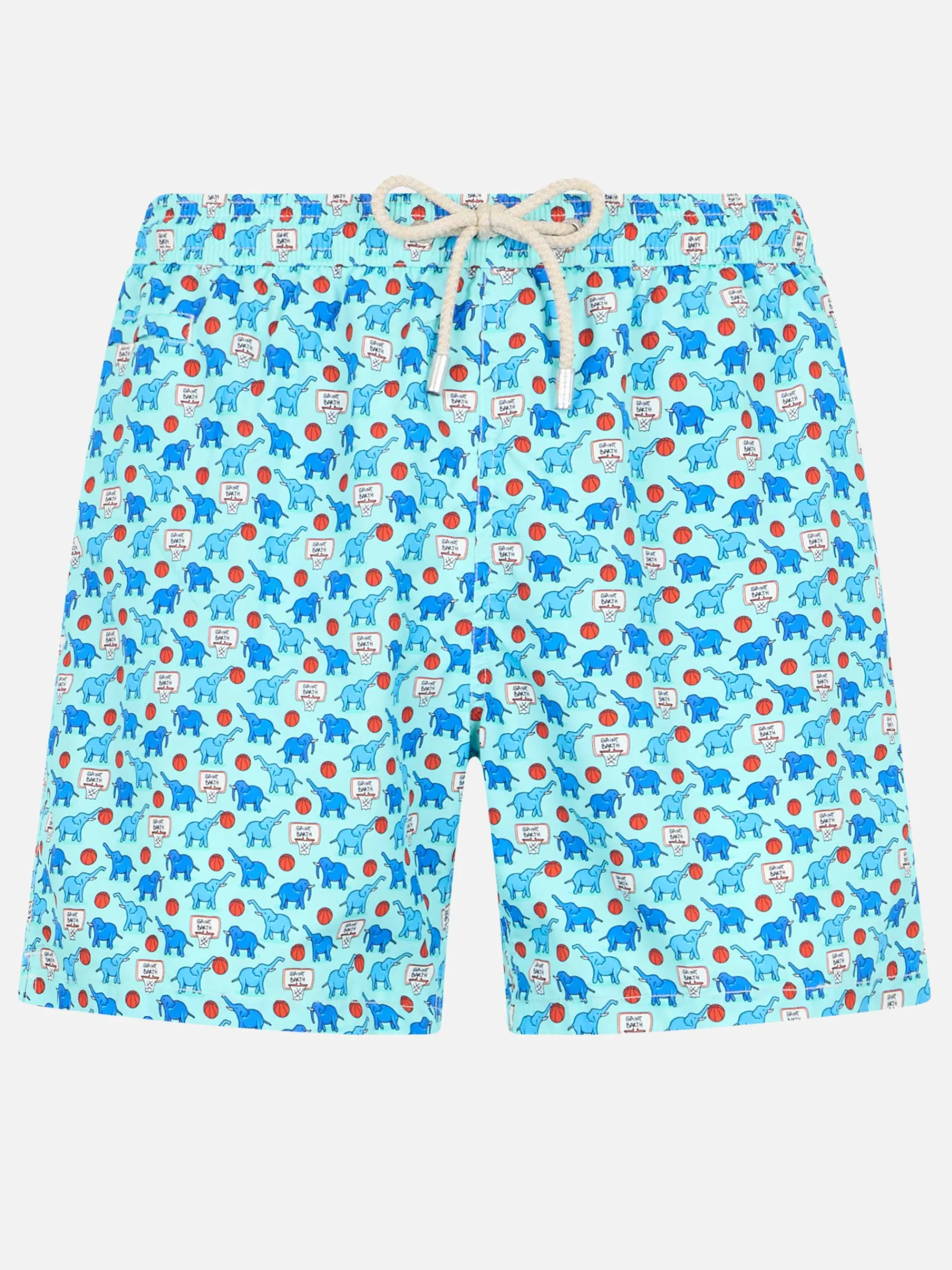 Badeshorts für Herren aus leichtem Stoff Lighting Micro Fantasy mit Elefanten-Print