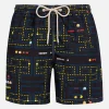 Badeshorts für Herren aus leichtem Stoff Lighting mit Pac-Man-Aufdruck | PAC-MAN SPECIAL EDITION