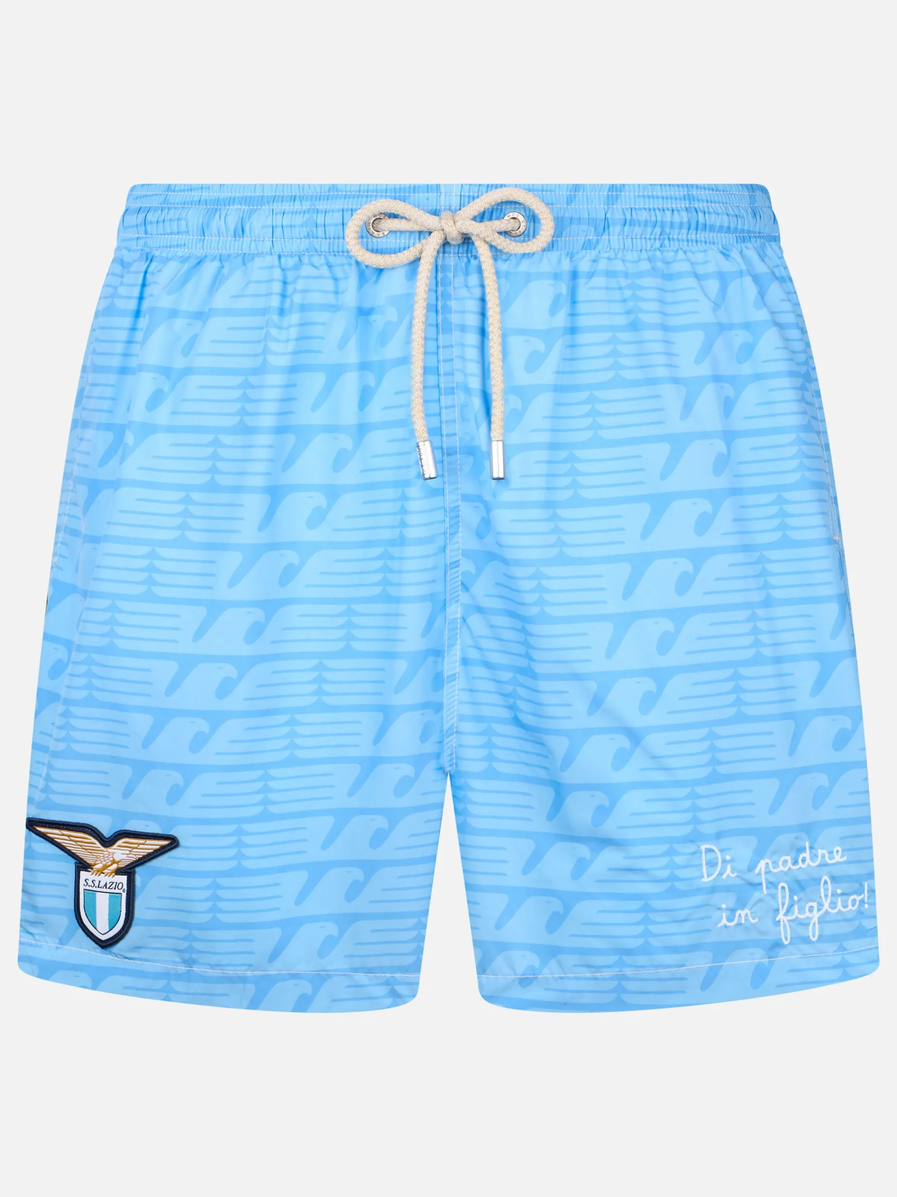 Badeshorts für Herren aus leichtem Stoff „Lighting“ mit Lazio-Aufdruck | SS LAZIO SPECIAL EDITION