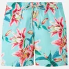 Badeshorts für Herren aus leichtem Stoff „Lighting“ mit tropischem Blumen-Print