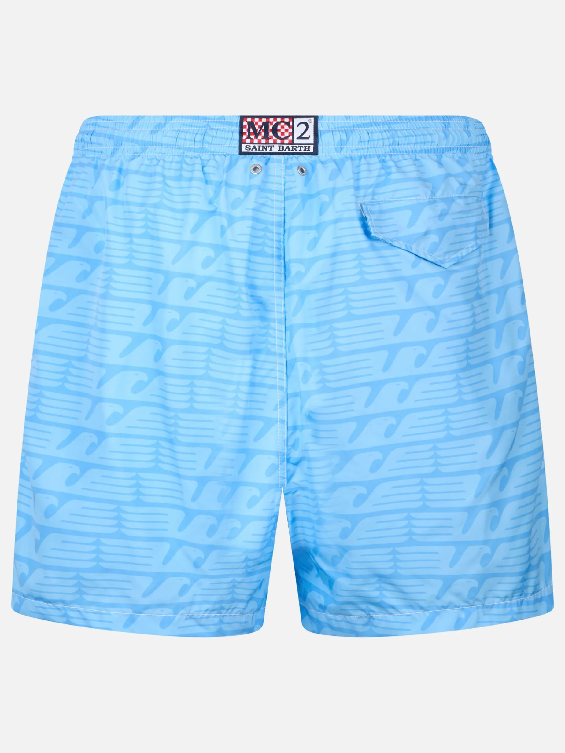 Badeshorts für Herren aus leichtem Stoff „Lighting“ mit Lazio-Aufdruck | SS LAZIO SPECIAL EDITION