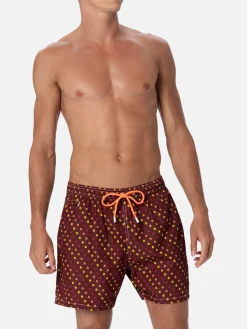Badeshorts für Herren aus leichtem Stoff Lighting Micro Fantasy mit Roma-Aufdruck | AS ROMA SPECIAL EDITION