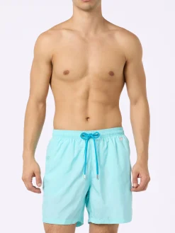 Badeshorts für Herren aus leichtem, wassergrünem Stoff Lighting Pantone | PANTONE-SONDERAUSGABE