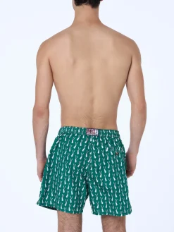 Badeshorts für Herren aus leichtem Stoff Lighting 70 mit Kaninchen-Print