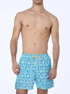 Badeshorts für Herren aus leichtem Stoff Lighting Micro Fantasy mit Elefanten-Print