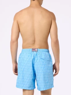 Badeshorts für Herren aus leichtem Stoff „Lighting“ mit Lazio-Aufdruck | SS LAZIO SPECIAL EDITION