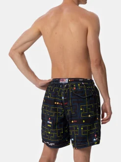 Badeshorts für Herren aus leichtem Stoff Lighting mit Pac-Man-Aufdruck | PAC-MAN SPECIAL EDITION