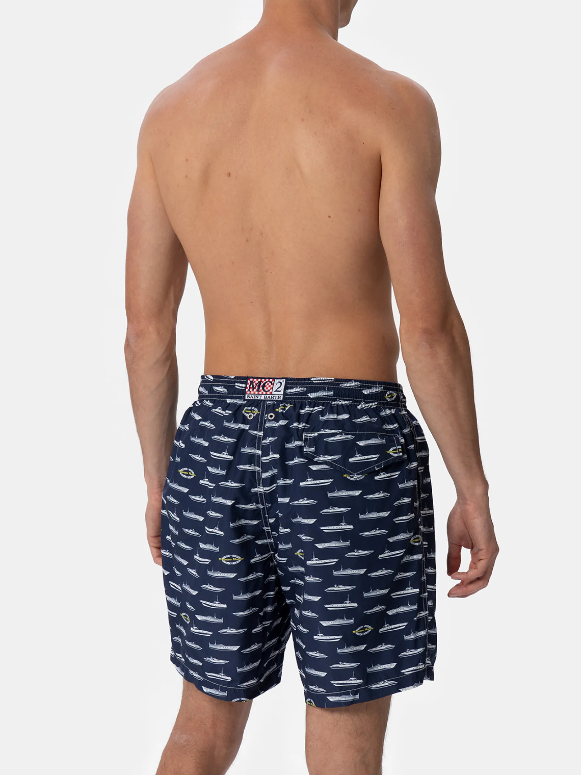 Badeshorts für Herren aus leichtem Stoff Lighting mit Magnum Marine-Aufdruck | MAGNUM MARINE SPECIAL EDITION