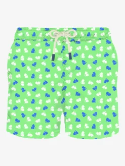 Badeshorts für Herren mit Flossen-Mikrodruck