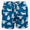 Badeshorts für Herren mit Basset Hound-Motiv