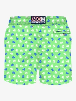 Badeshorts für Herren mit Flossen-Mikrodruck