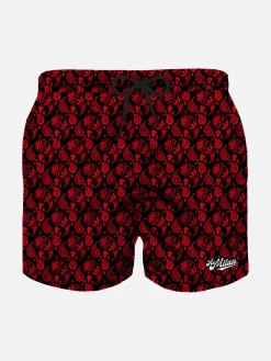 Badeshorts für Jungen aus leichtem Stoff mit Milan-Paisley-Print | MAILAND SONDERAUSGABE