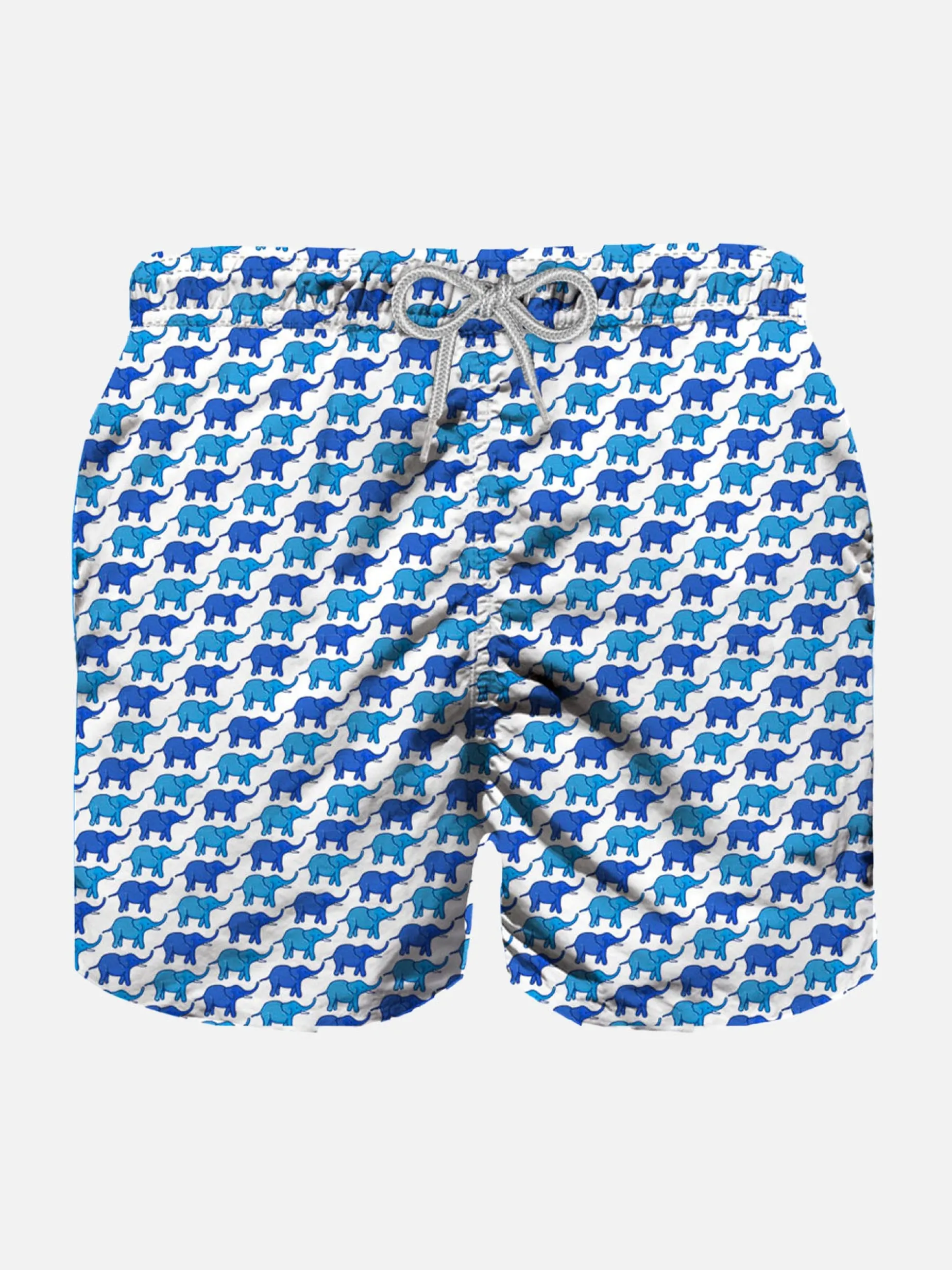 Badeshorts für Jungen aus leichtem Stoff mit Elefantenprint