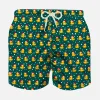 Badeshorts für Jungen aus leichtem Stoff mit weihnachtlichem Enten-Print