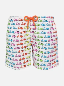 Badeshorts für Jungen aus leichtem Stoff mit Vespa-Aufdruck | VESPA® SONDEREDITION