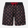 Badeshorts für Jungen aus leichtem Stoff mit Milan-Aufdruck | AC MILAN SPECIAL EDITION