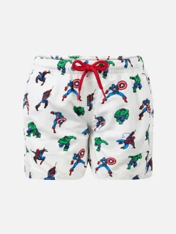 Badeshorts für Jungen aus leichtem Stoff von Jean Lighting mit Marvel-Superhelden-Aufdruck | MARVEL-SONDERAUSGABE