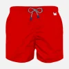 Badeshorts für Jungen aus rotem, hellem Stoff | Pantone® Sonderausgabe