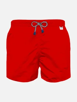 Badeshorts für Jungen aus rotem, hellem Stoff | Pantone® Sonderausgabe