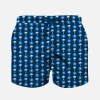 Badeshorts für Jungen aus leichtem Stoff mit Napoli-Logo-Print | SSC NAPOLI SONDEREDITION