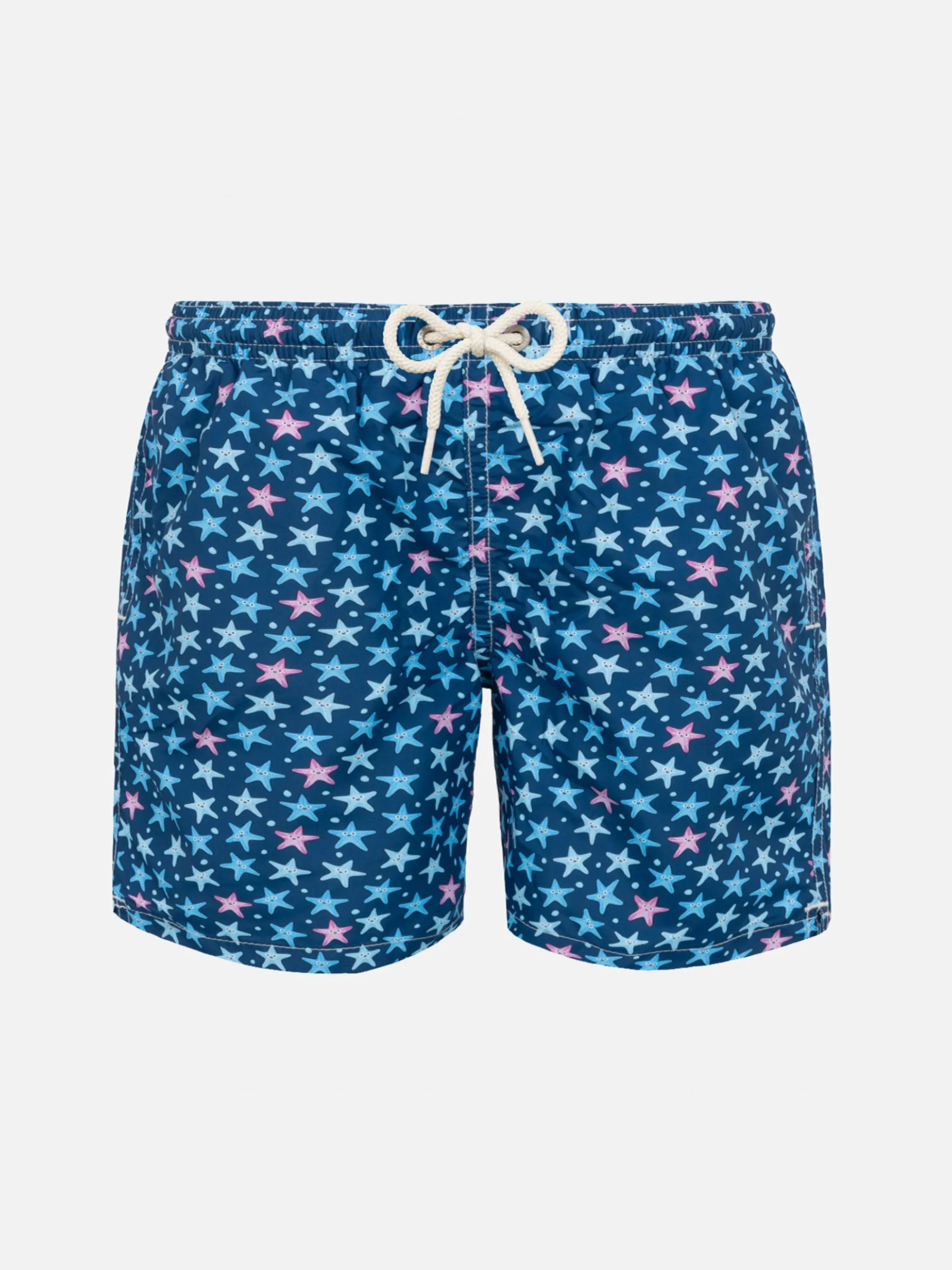 Badeshorts für Jungen aus leichtem Stoff von Jean Lighting mit Seestern-Aufdruck