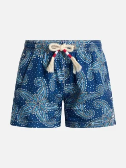 Badeshorts für Jungen aus leichtem Stoff Jean Lighting 70 mit Paisley-Print